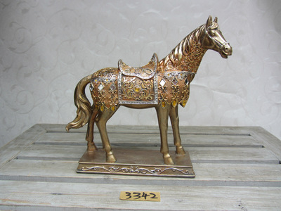 樹脂工藝品批發經典之作 奔馳的駿馬3342多功能茶臺